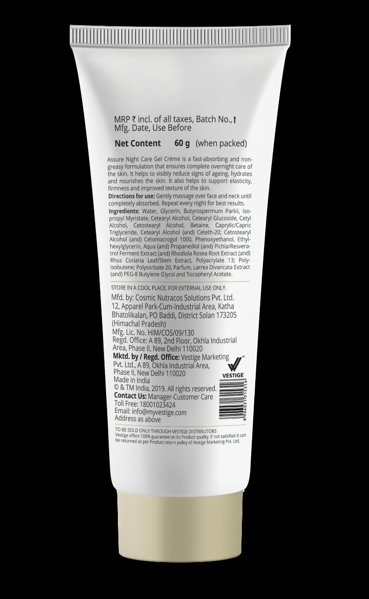 ASSURE Night Care Gel Crème for Youthful Healthy Skin -Photo By GPN