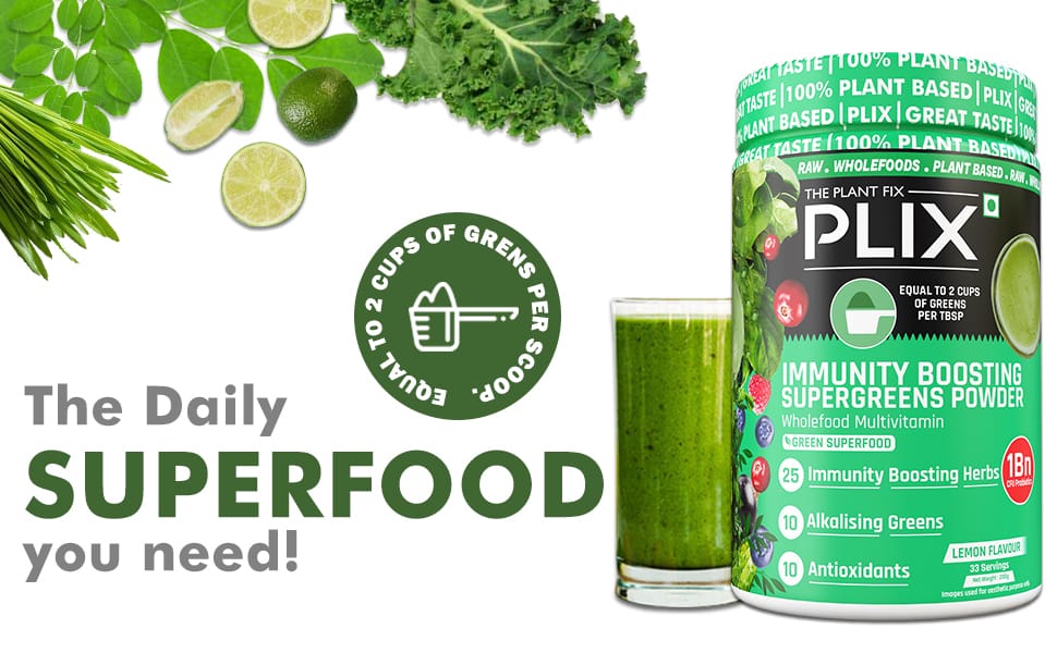 Plix introduces first of its kind ‘Immunity Boosting Supergreens’ - "Plix Supergreens" all-nutrition product blend of 45 ingredients