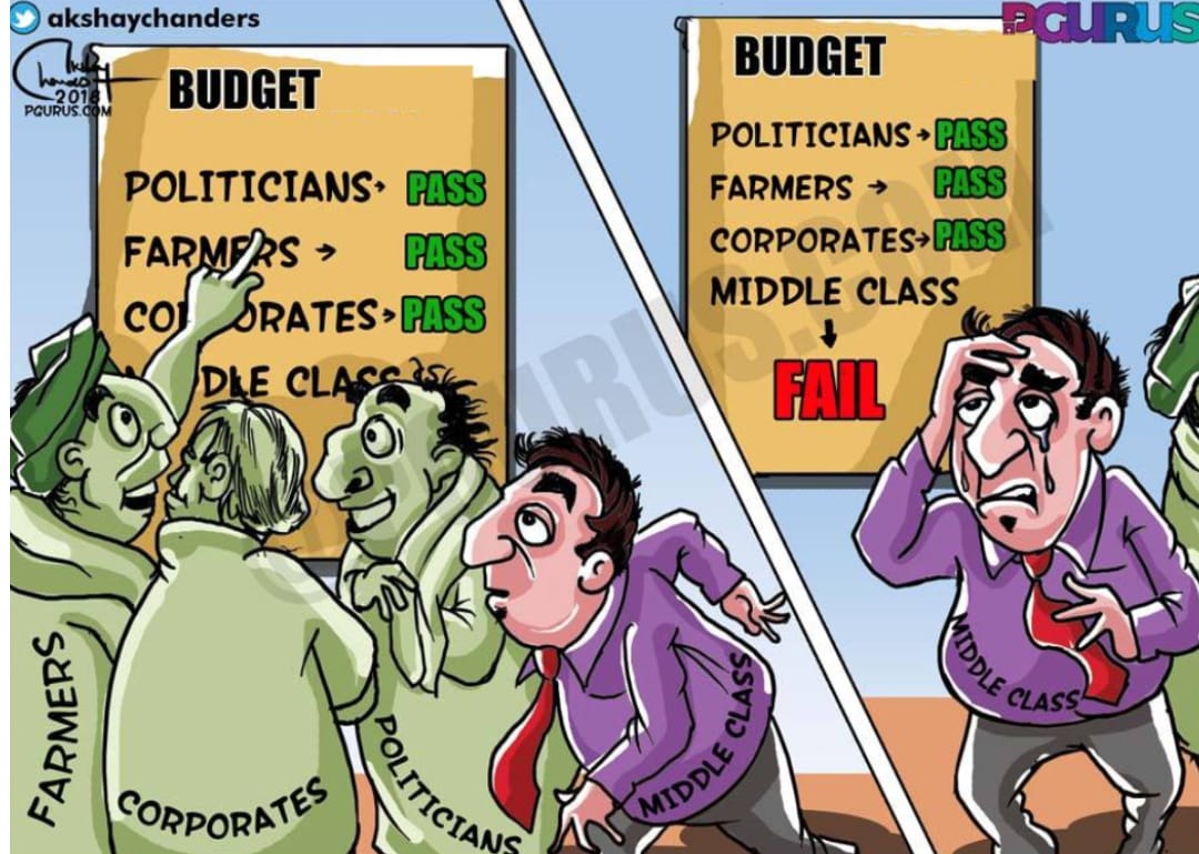 In Every Budget only the Middle-Class Person Fails.