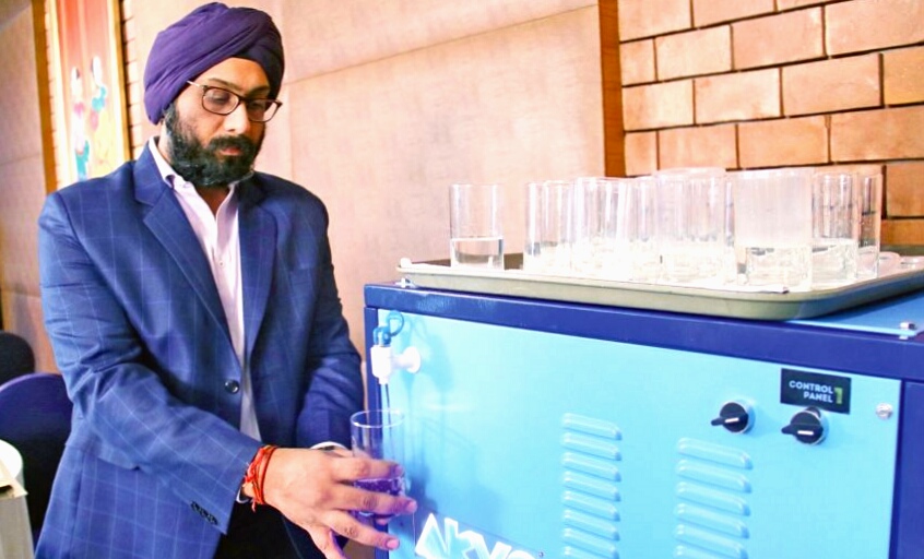 Mr. Navkaran Singh Bagga, Founder and CEO AKVO Atmospheric Water Systems Pvt Ltd.- Photo By GPN