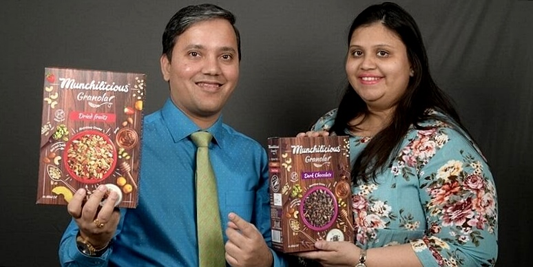 Mr. Rohit Mohan Pugalia, Founder & CEO, Munchilicious Granola (A SOCH Foods LLP Product) with Purvi Pugalia Co-Founder Munchilicious -File Photo GPN