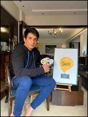 Sonu Sood for The Artwork for Heartwork campaign by Smile Foundation and LAY’S