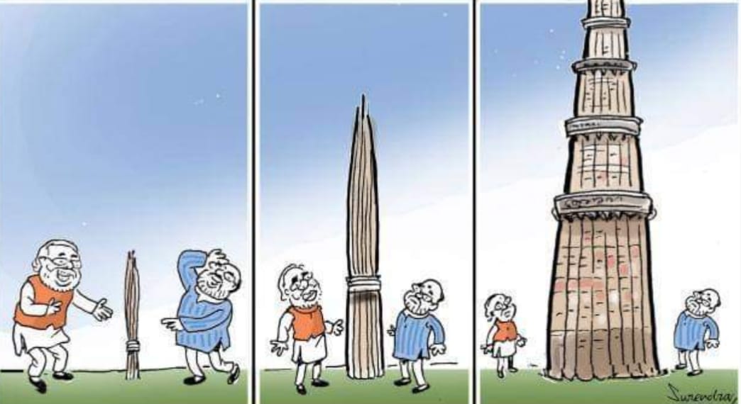 In Delhi, AAP growing BJP Shrinking