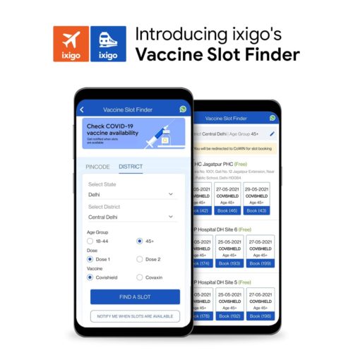 Travel app, ixigo launches Real Time COVID-19 ‘Vaccine Slot Finder