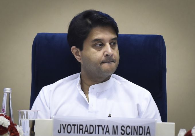 Union Minister for Civil Aviation Jyotiraditya Scindia during the launch of National Logistics Policy, in New Delhi, Saturday, Sept. 17, 2022.