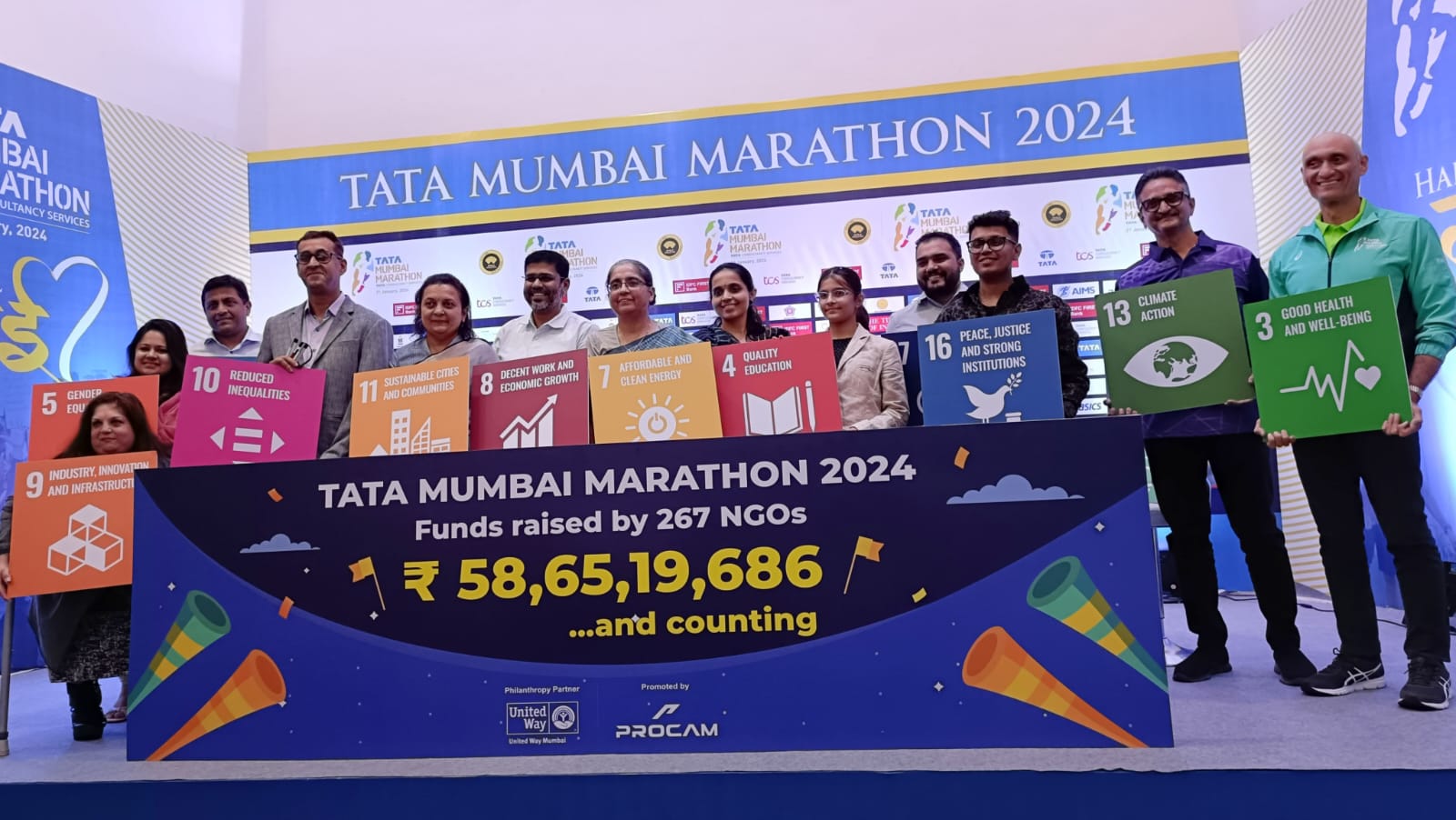 Tata Mumbai Marathon 2024 (TMM 2024) sets a new philanthropic record